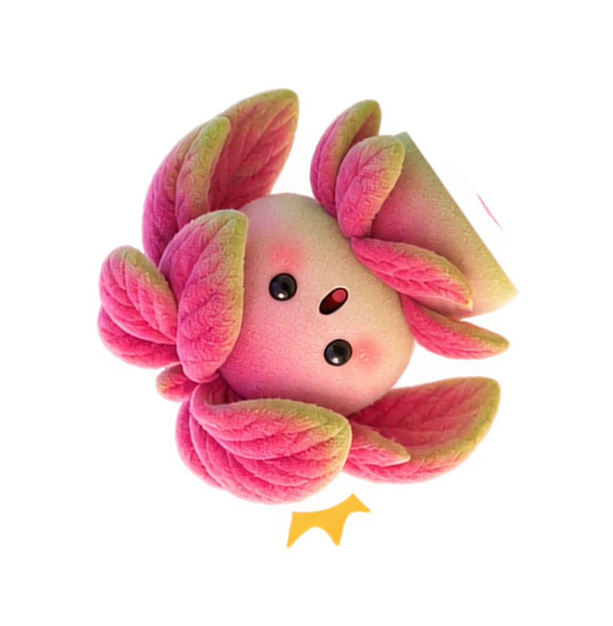 Pink leaf character Xiaoxian floating freely